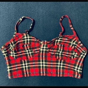 Plaid crop top